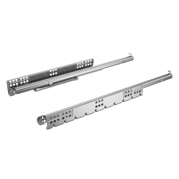 Coulisses à billes Quadro 25 2D Push to Open - charge 25 kg - sortie partielle HETTICH