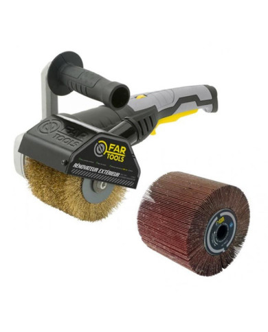 Pack rénovateur extérieur à brosse 1300W - REX 120C + brosse à lamelles FARTOOLS