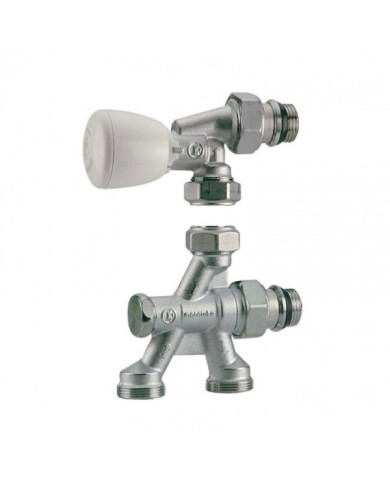 Corps de robinet thermostatique équerre monotube - 4 voies - R436TG GIACOMINI