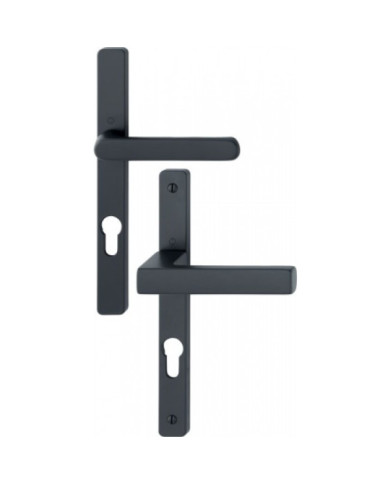 Poignées de porte sur plaques étroite - entraxe 195 mm - Ligne Toulon HOPPE