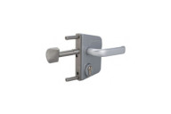 Serrure de portail coulissant - cylindre européen - gris alu - LSKZ LOCINOX