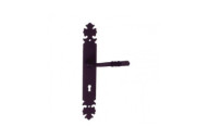 Poignées de porte sur plaque - fer noir - Bourgogne BOUVET