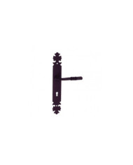 Poignées de porte sur plaque - fer noir - Bourgogne BOUVET