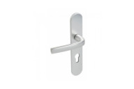 Poignées de porte sur plaques - entraxe 195 mm - alu argent - Logio VACHETTE