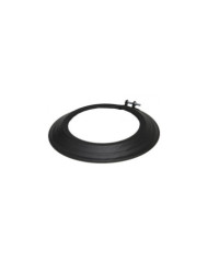 Rosace acier émail noir mat TEN