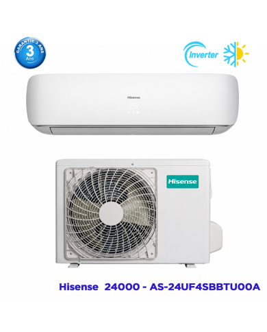 Climatiseur Hisense  24000 BTU Inverter  T3 - AS-24UF4SBBTU00W