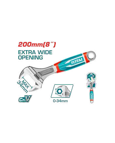 TOTAL CLE A MOLETTE 8" THT101086